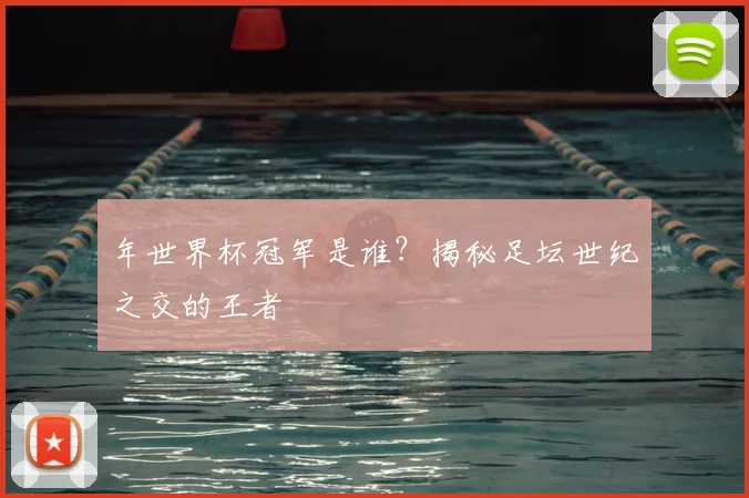 年世界杯冠军是谁?揭秘足坛世纪之交的王者