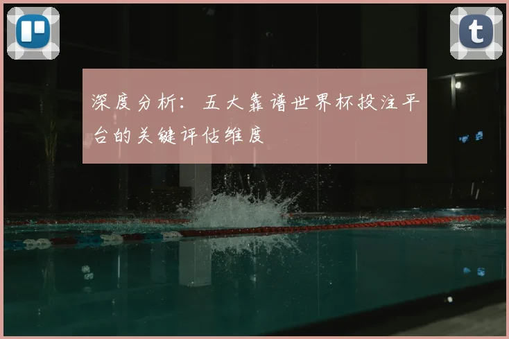 深度分析:五大靠谱世界杯投注平台的关键评估维度